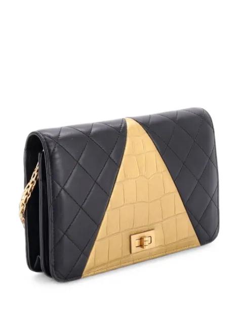Reissue 2.55 Wallet on Chain Crocodile Embossed Calfskin and Quilted Lambskin crossbody bag by CHANEL 