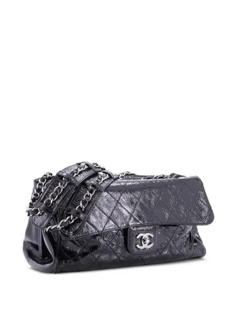 Ritz Flap Bag Quilted Patent Large shoulder bag by CHANEL 