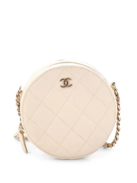 Round Clutch with Chain Quilted Caviar Mini crossbody bag by CHANEL 