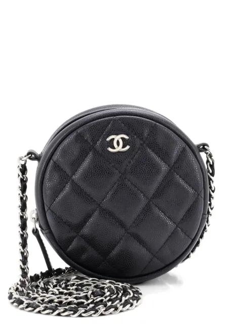 Round Clutch with Chain Quilted Caviar Mini crossbody bag by CHANEL 