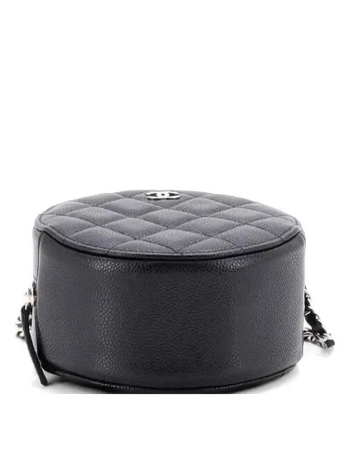 Round Clutch with Chain Quilted Caviar Mini crossbody bag by CHANEL 