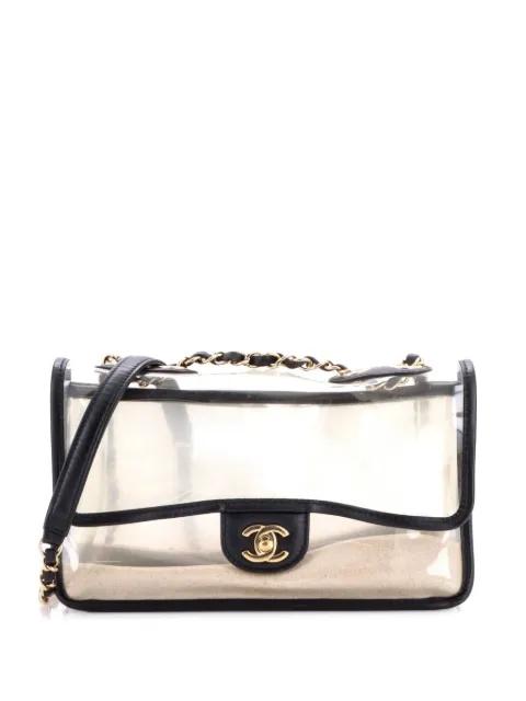 Sand By The Sea Flap Bag PVC with Lambskin Medium shoulder bag by CHANEL 