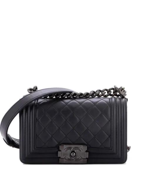 So Black Boy Flap Bag Quilted Lambskin Small shoulder bag by CHANEL 