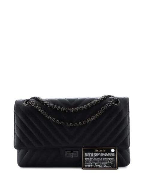 So Black Reissue 2.55 Flap Bag Chevron Sheepskin 226 shoulder bag by CHANEL 