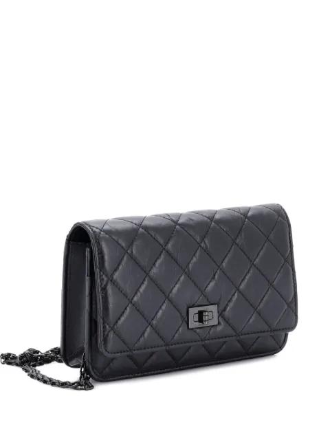 So Black Reissue 2.55 Wallet on Chain Quilted Aged Calfskin crossbody bag by CHANEL So Black Reissue 2.55 Wallet on Chain Quilted Aged Calfskin crossbody bag by CHANEL