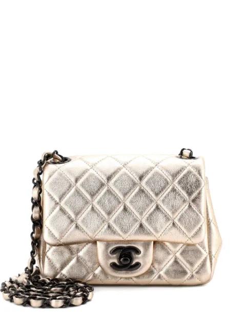 Square Classic Single Flap Bag Quilted Metallic Lambskin Mini crossbody bag by CHANEL Square Classic Single Flap Bag Quilted Metallic Lambskin Mini crossbody bag by CHANEL
