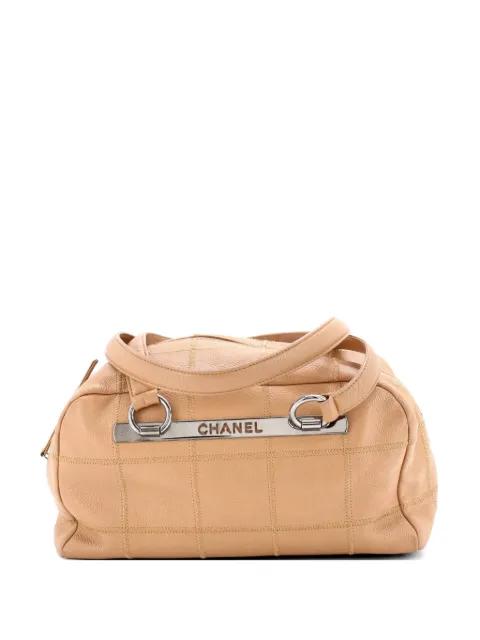 Square Stitch Bowler Bag Quilted Caviar Medium handbag by CHANEL 