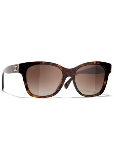 Square-frame sunglasses by CHANEL