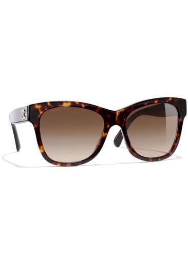 Square-frame sunglasses by CHANEL