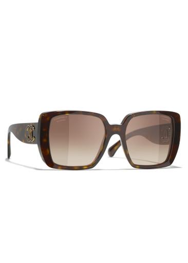Square-frame sunglasses by CHANEL