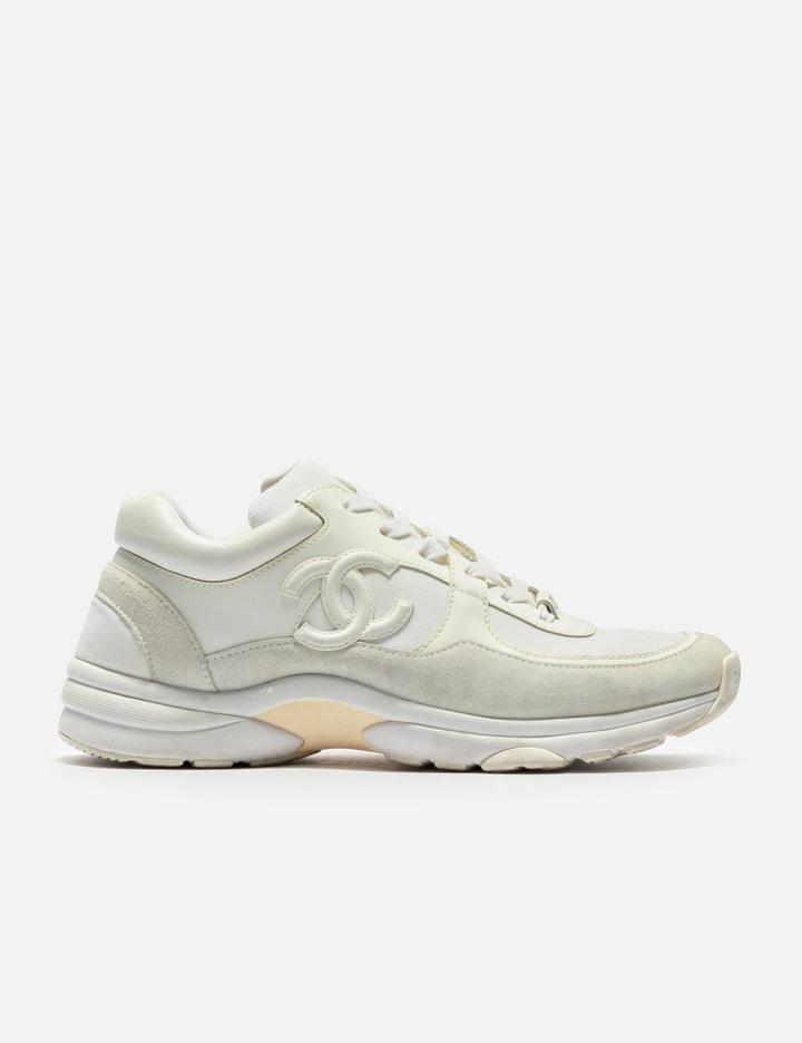 Suede &amp; Leather CC Low Top Sneakers by CHANEL