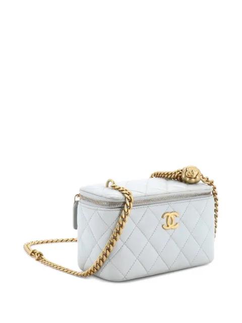 Sweet Camellia Vanity Case with Chain Quilted Lambskin Small crossbody bag by CHANEL Sweet Camellia Vanity Case with Chain Quilted Lambskin Small crossbody bag by CHANEL