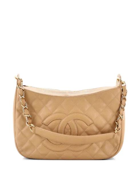 Timeless CC Chain Shoulder Bag Quilted Caviar Medium by CHANEL 