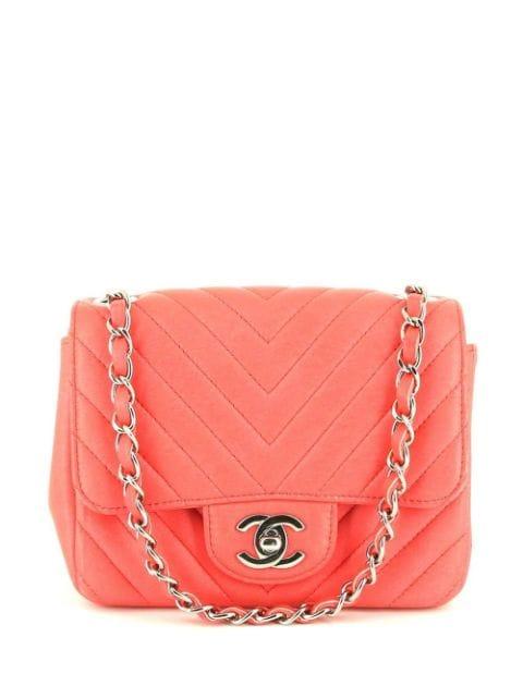 Timeless mini Chevron Classic Flap shoulder bag by CHANEL 