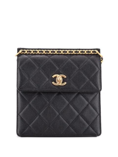 Top Chain CC Square Quilted Caviar backpack by CHANEL 