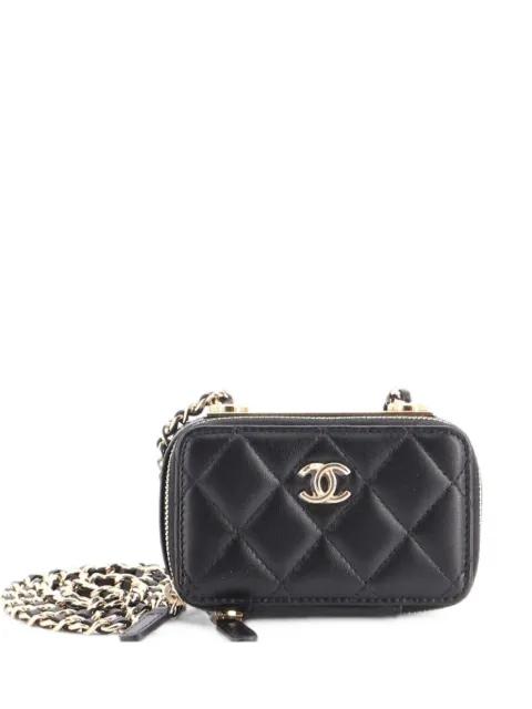 Trendy CC Zip Card Holder on Chain Quilted Lambskin crossbody bag by CHANEL 