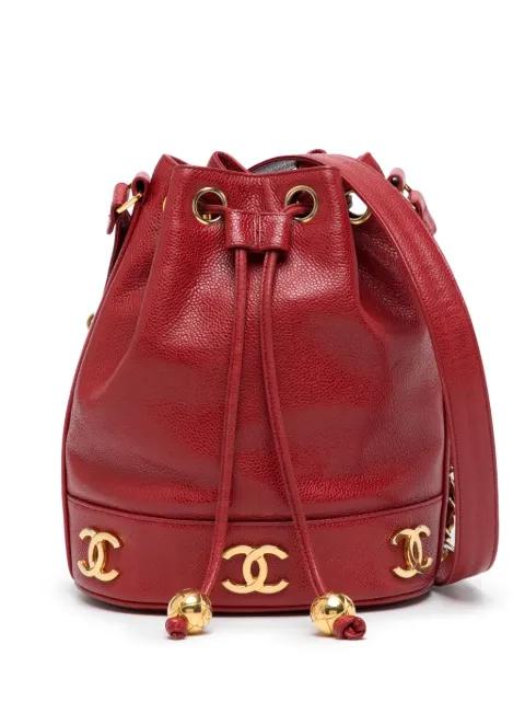 Triple CC leather bucket bag by CHANEL 
