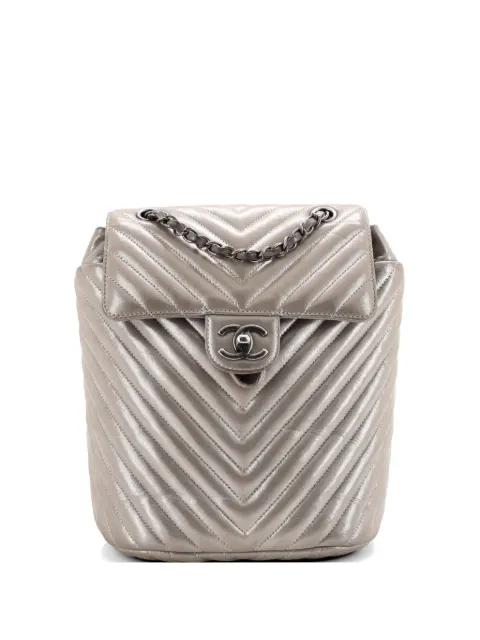 Urban Spirit Chevron Iridescent Calfskin Small backpack by CHANEL 
