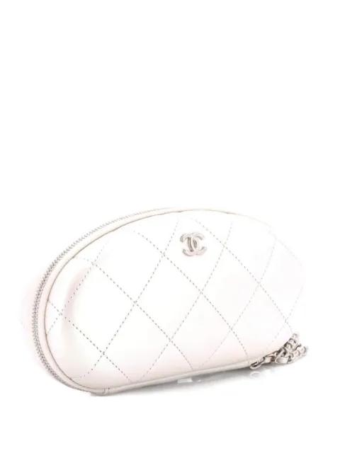 Zip Around Sunglasses Case with Chain Iridescent Lambskin clutch bag by CHANEL 