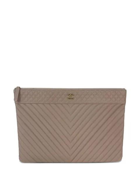 chevron quilted clutch bag by CHANEL 