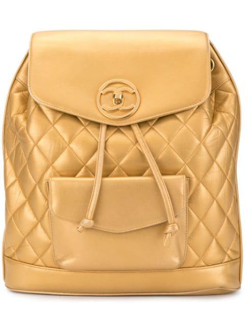 circle turn-lock backpack by CHANEL 