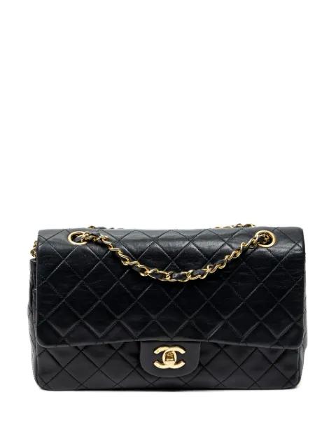 diamond-quilted CC logo turn-lock shoulder bag by CHANEL 