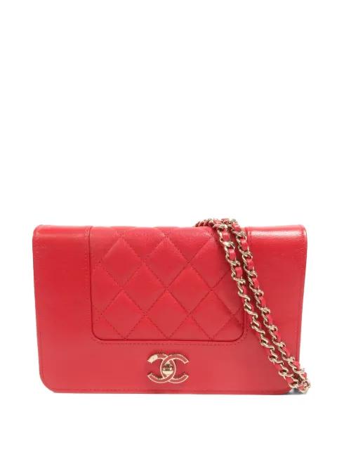diamond-quilted CC turn-lock shoulder bag by CHANEL 