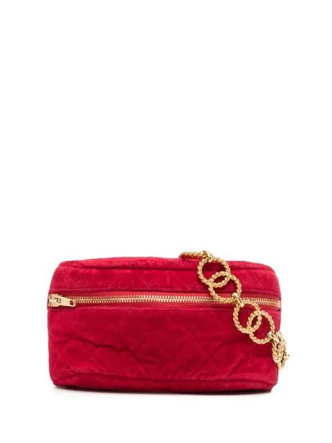 diamond-quilted chain belt bag by CHANEL 