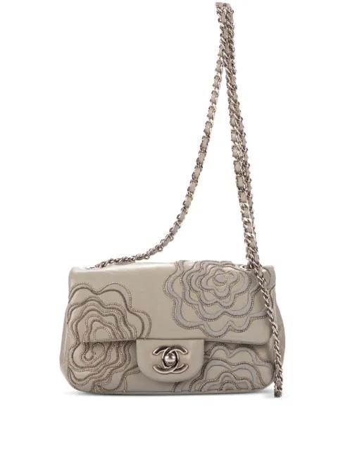 floral-appliqued crossbody bag by CHANEL 