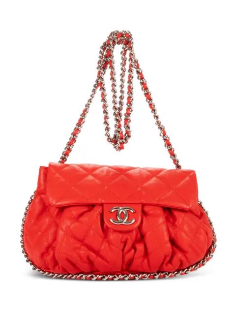 interlocking-CC leather shoulder bag by CHANEL 