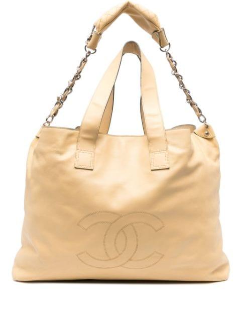 large Edgy leather tote bag by CHANEL 
