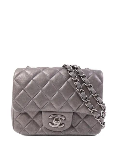 mini Square flap bag CC turn-lock quilted shoulder bag by CHANEL 