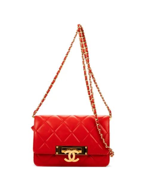 quilted CC turn-lock shoulder bag by CHANEL 