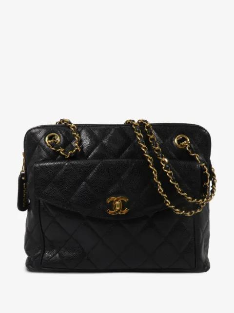 quilted CC turn-lock tote bag by CHANEL 