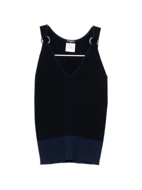 ring-detail tank top by CHANEL 