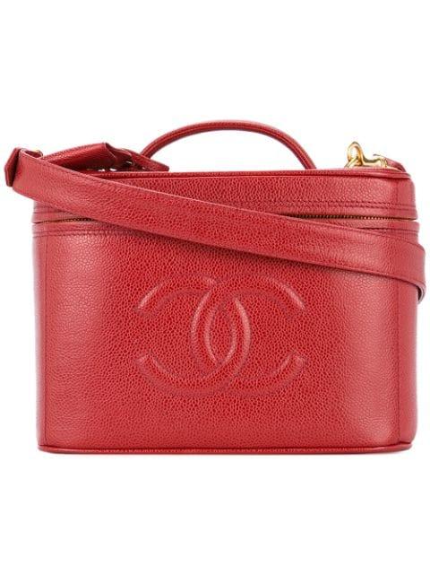 short cosmetic logo tote by CHANEL 