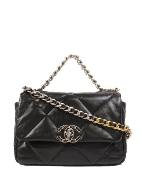 small C19 diamond-quilted shoulder bag by CHANEL 