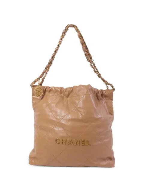 small C22 diamond-quilted tote bag by CHANEL 
