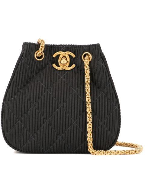 turnlock textured shoulder bag by CHANEL 