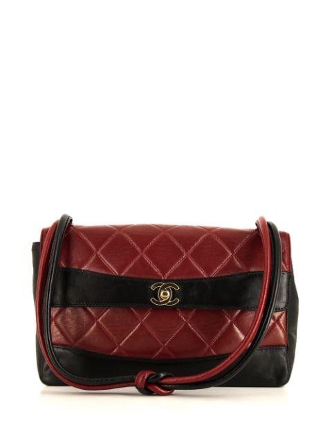two-tone diamond-quilted shoulder bag by CHANEL 