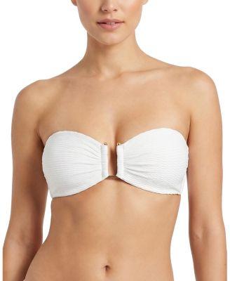 Gina Bandeau Metallic Bikini Top by CHANGE OF SCENERY