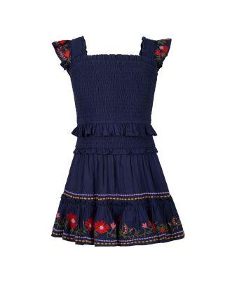 Girls' Embroidered Zoe Smocked Tiered Dress - Little Kid by CHANGE OF SCENERY