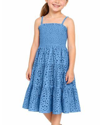 Girls' Eyelet Lila Dress Tiered Smocked Dress - Little Kid by CHANGE OF SCENERY