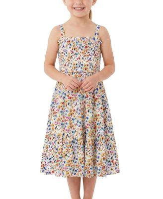 Girls' Lila Dress Printed Tiered Smocked Dress - Little Kid by CHANGE OF SCENERY