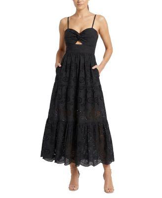 Jillian Embroidered Eyelet Tiered Maxi Dress by CHANGE OF SCENERY
