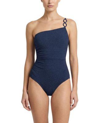 Kara One Shoulder Ring Trim One-Piece Swimsuit by CHANGE OF SCENERY