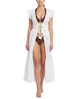 Lauren Lace-Trim Eyelet Cover-up Dress by CHANGE OF SCENERY