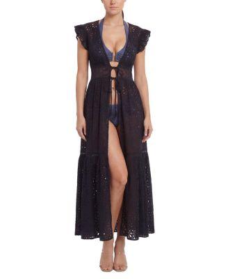 Lauren Lace-Trim Eyelet Cover-up Dress by CHANGE OF SCENERY