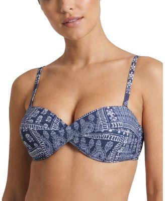 Loryn Twist Bandeau Print Bikini Top by CHANGE OF SCENERY