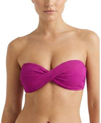 Loryn Twist Bandeau Textured Bikini Top by CHANGE OF SCENERY